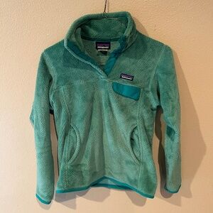 Patagonia ReTool Snap T Pull Over | Women's Small Blue Green